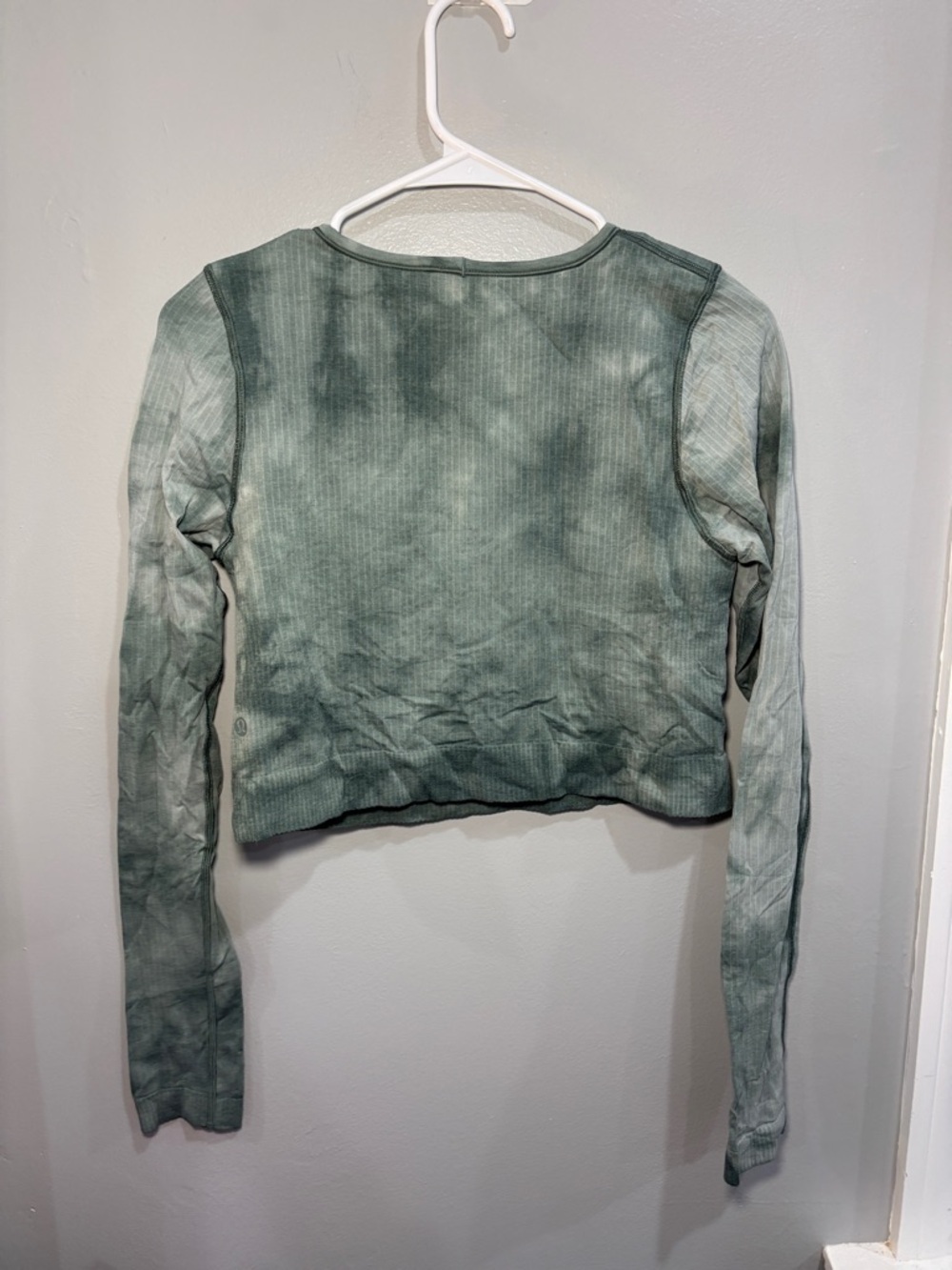 Lululemon Ebb To Street Marble Dye Long Sleeve Shirt Women’s 10 Tidewater Teal - Picture 8 of 8